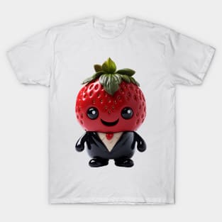 Cute Kawaii Office Strawberry wearing Suit T-Shirt